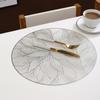 1Pc 38x38cm Round Light Luxury Placemat PVC Dinner Table Home Decor Protector Mat Heat Resistant Pad