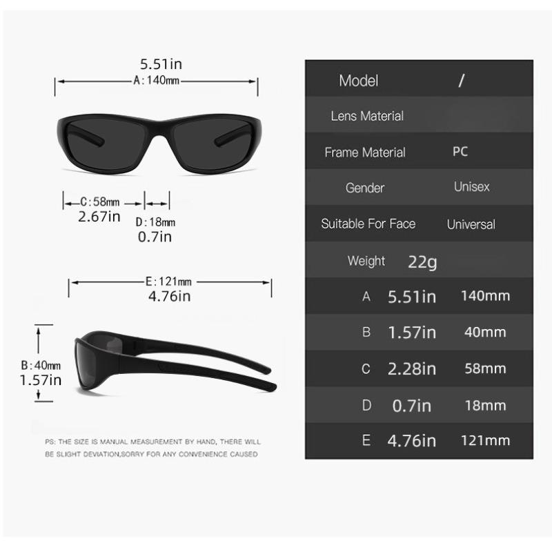 Men's Outdoor Sports Sunglasses PC Frame UV400 Cycling Fishing Hiking Sun Glasses Men's and Women's Driving Glasses Goggles