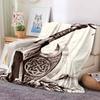 new model Viking Norse Rune Symbol Print Flannel Blanket Cozy Warm Throw Sofa Bedroom Present Indoor Home Seasonal Bedding Decor