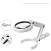 1Pc 8 LED Lights Handheld Bracket Reading and Maintenance Multipurpose Magnifying Glass