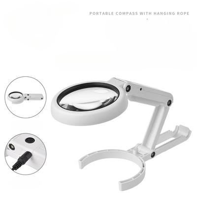 1 Stück 8 LED-Leuchten Handgriff Halterung Lese- und Wartungs-Mehrzweck-Lupe