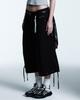 AAMBITION Inverted Pleated Riveted Bermuda Pants (Black)