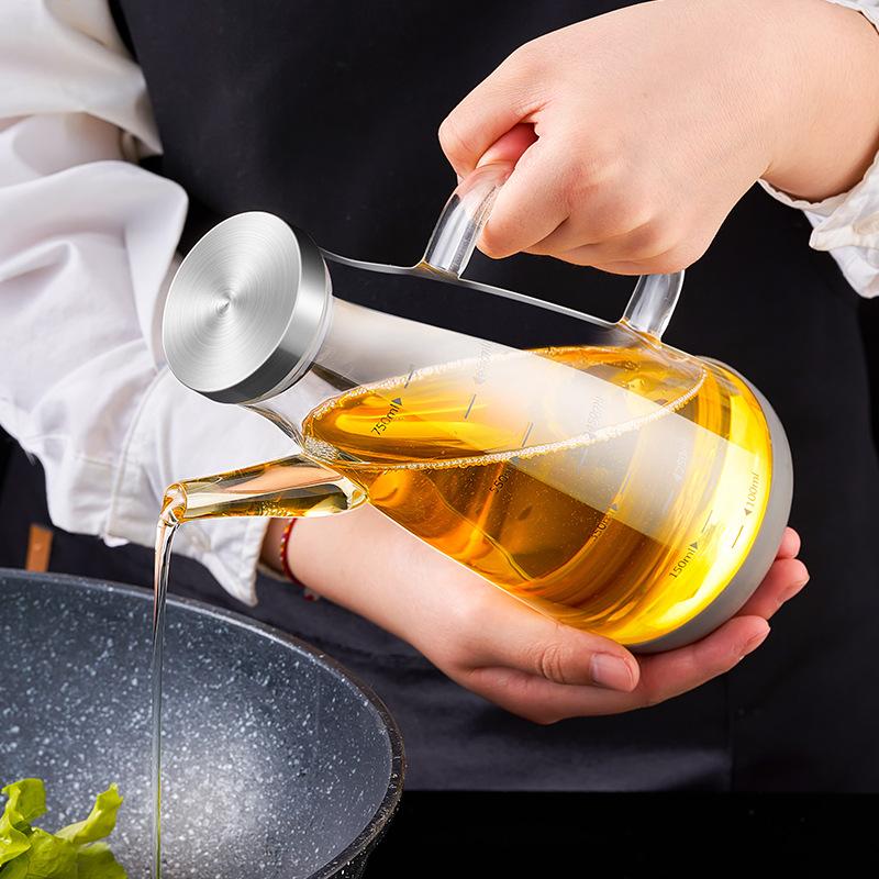 Sticlă de ulei spray nouă 750ml, sticlă borosilicată de înaltă calitate, dozatoare de ulei de măsline, pulverizator de ulei de măsline, pentru friteuză cu aer, salată, copt