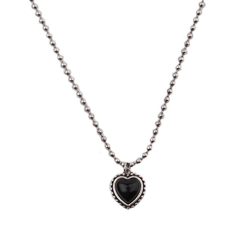 Love Pendant Thai Silver Sweater Hip Hop Cross Necklace Women'S Premium Long Sweater Chain Accessories