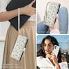 For iPhone 17 Wallet Case Rhombic Floral Design Leather Flip Phone Cover with Strap