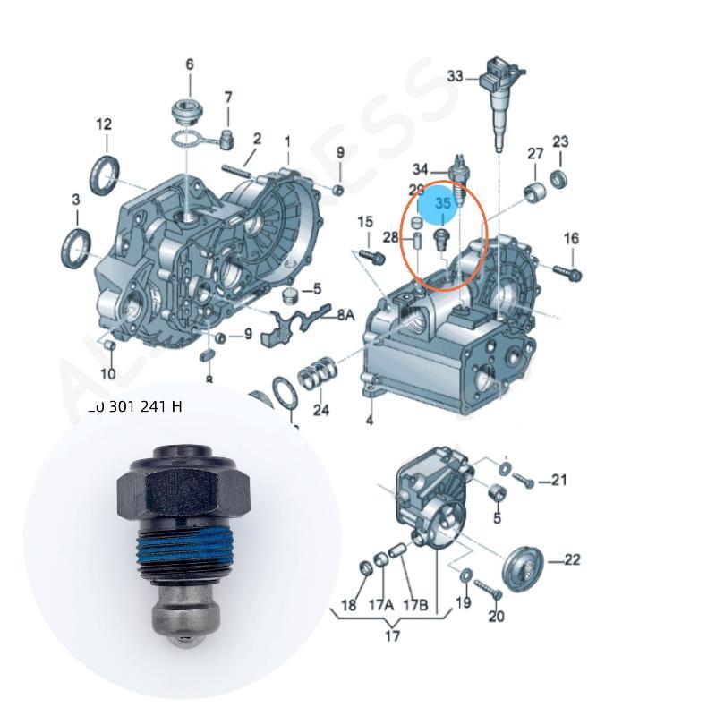 NewCar Gear Box Lock Bolt High Strength Anti Slip For Auto Transmission System Replacement Parts 020 301 241 H