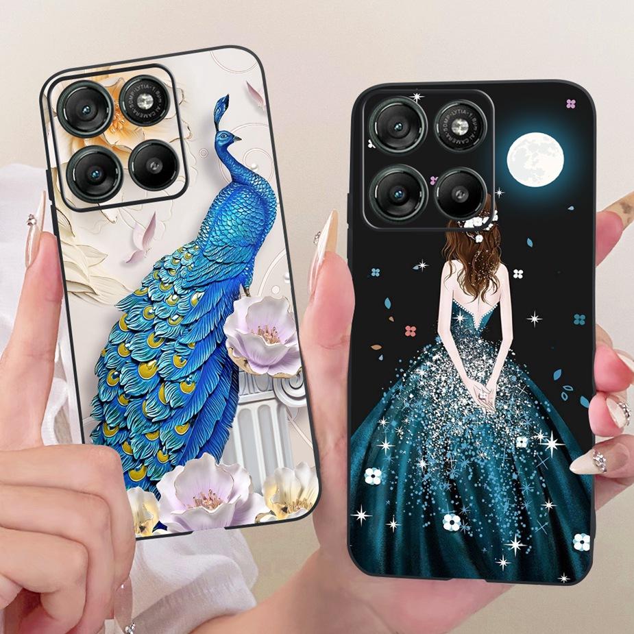 For Motorola Moto G77 5G Case XT2621-4 Luxury Flowers Painted Cover Soft Silicone Case For Moto G67 G 77 MotoG67 MotoG77 5G Bags