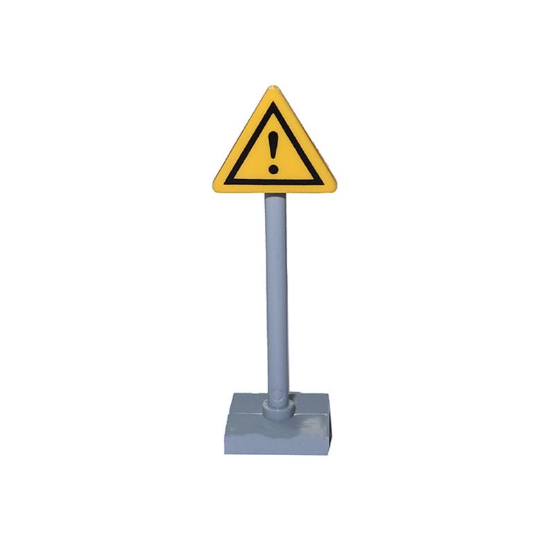 MOC Stadt Ampeln Straßenschilder Straßensperre Ampel Geschwindigkeitsbegrenzung Menschlicher Straßen Parkplatzschild Bausteine Szene Spielzeug