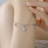 Teamer Chrysanthemum Peach Blossom Pendant Bracelets Stainless Steel Gold Color For Women Girls Flower Jewelry Gift 2026 New