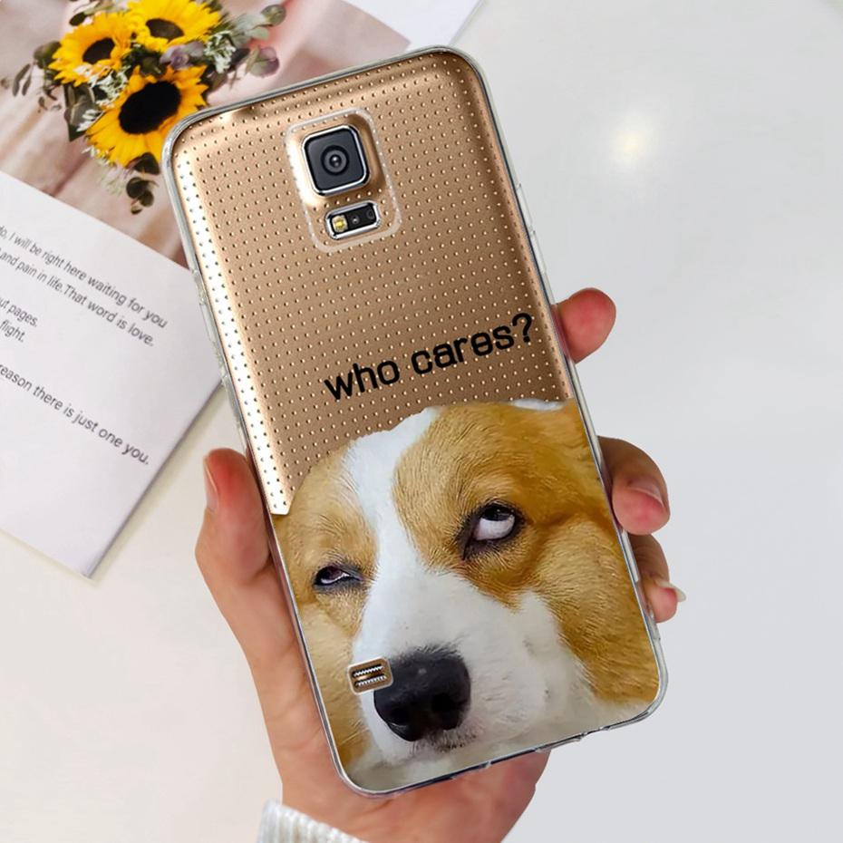 Lovely Printing Case For Samsung Galaxy S5 5.1" Clear TPU Soft Silicone Back Cover For Samsung S5 I9600 SM-G900F Phone Cases