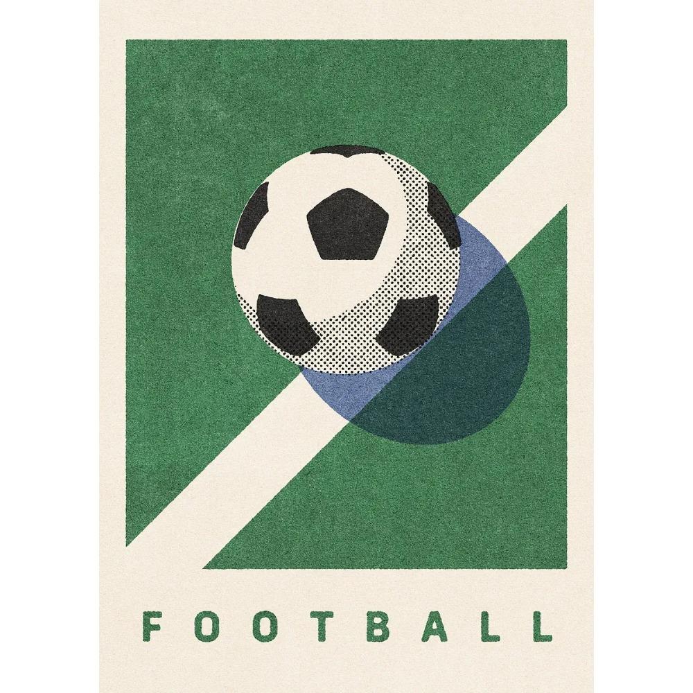 Palloni Sportivi Divertenti Giochi Estivi Poster Stampa Pallone da Rugby Pallacanestro Pittura su Tela per Cameretta Bambini Quadri da Parete Decorazione Camera da Letto Ragazzi