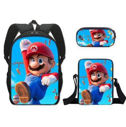 Mario Mario School Bag Children'S Backpack Cartoon Satchel