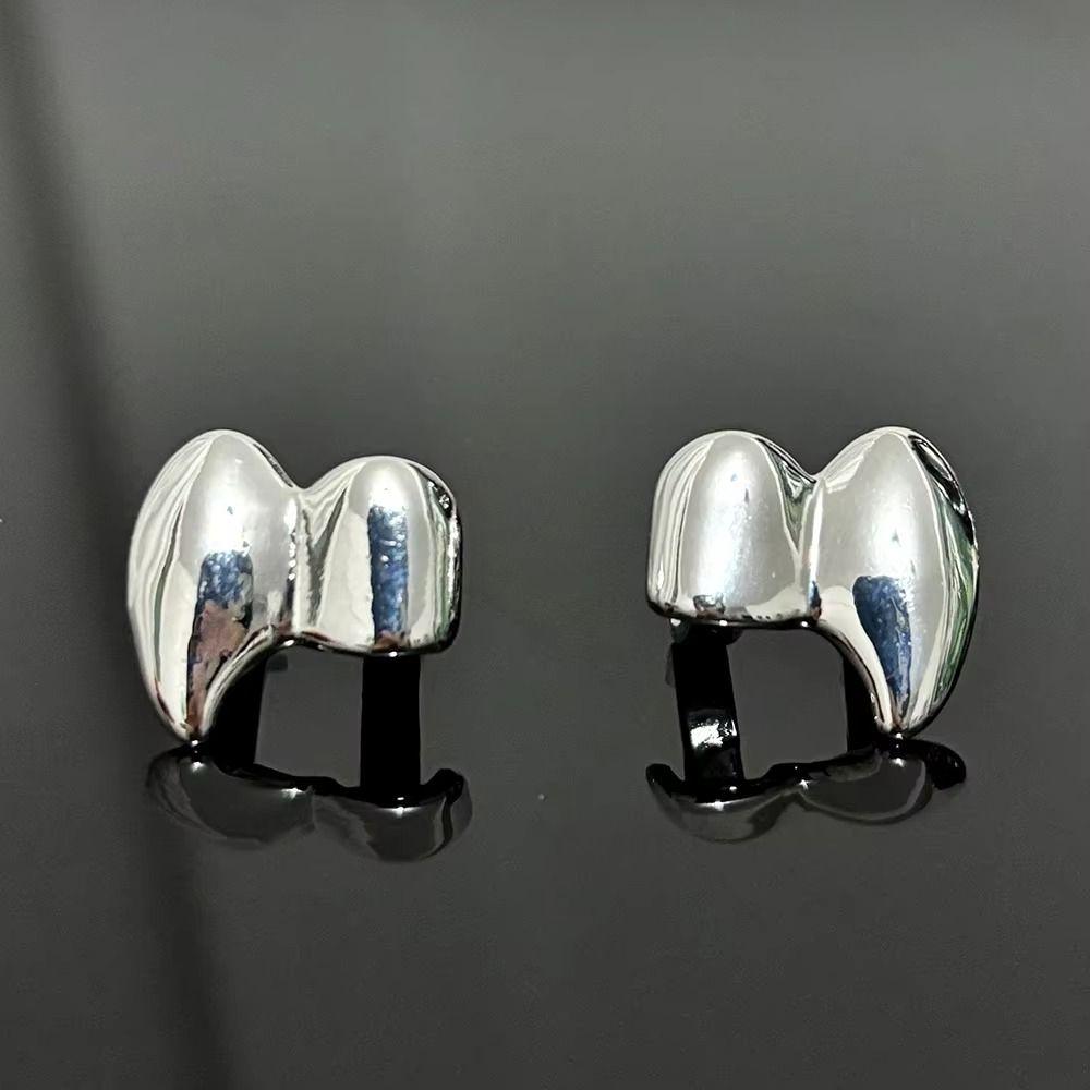 2Pcs/Set Double Glossy Tooth Caps Gold Silver Color Fangs Dental Grills  for Women Men