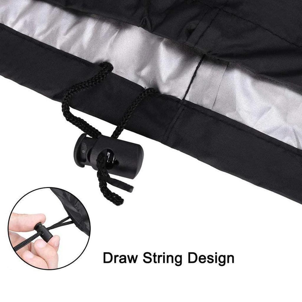 Strapazierfähige Universal-Rasenmäherabdeckung Wasserdicht Staubdicht Oxford-Gewebe Mit Winddichtem Kordelzug Für Outdoor-Schutz