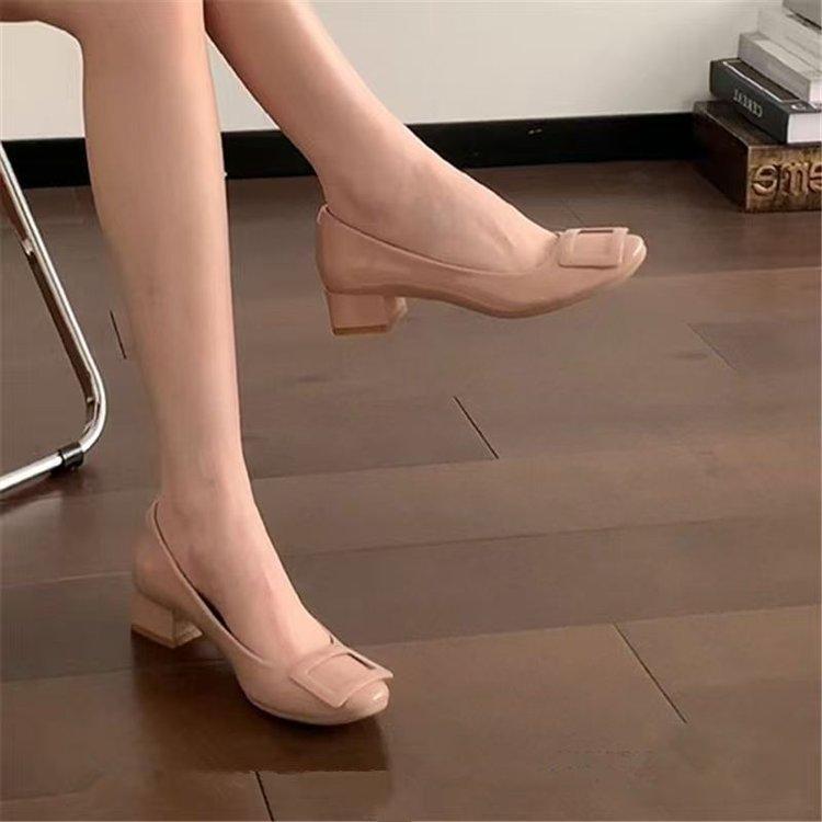Korean Version of Pointed Toe Foot Cover Comfortable Lazy Shoes Women's 2025 Explosion Autumn Daily Versatile Skirt Non-slip High Heels