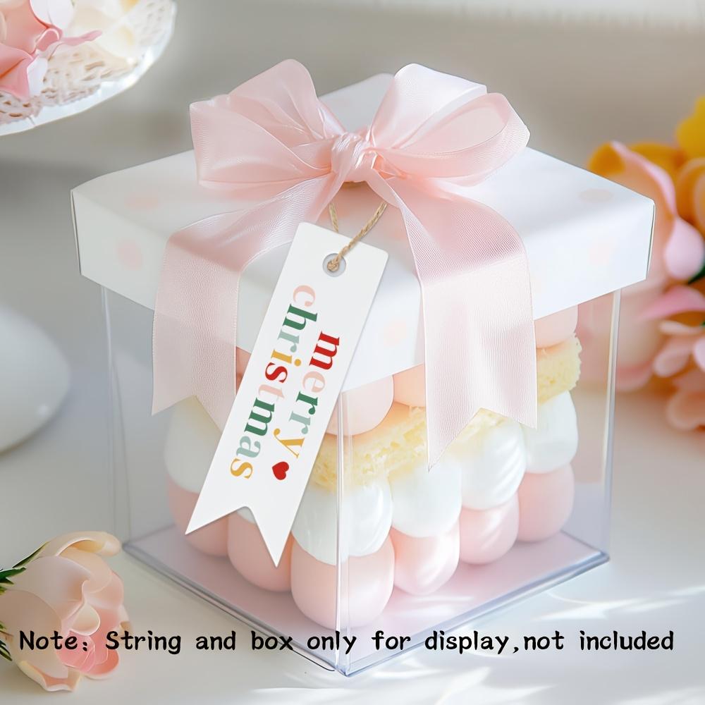 100pcs Merry Christmas Dovetail Hanging Tags - For Holiday Decorations, Family & Friends, Christmas Decorations