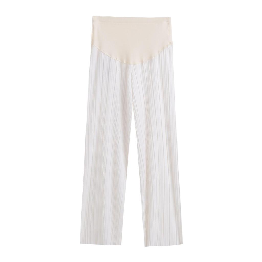 New Summer Pleated High Waist Floor-Length Wide-Leg Pants
