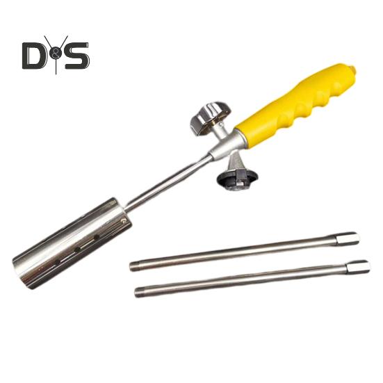 Unkrautbrenner für den Außenbereich mit abnehmbarem langem Arm, einstellbares Flammenkontrollventil, Lötlampe zum Jäten, Flammenwerfer, Propan-Unkrautbrenner für Camping