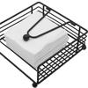 Metal Napkin Holder Square Flat Tissue Organizer Desktop Paper Dispenser Napkin Rack for Restaurants Cocktail Cookouts Bar Decor