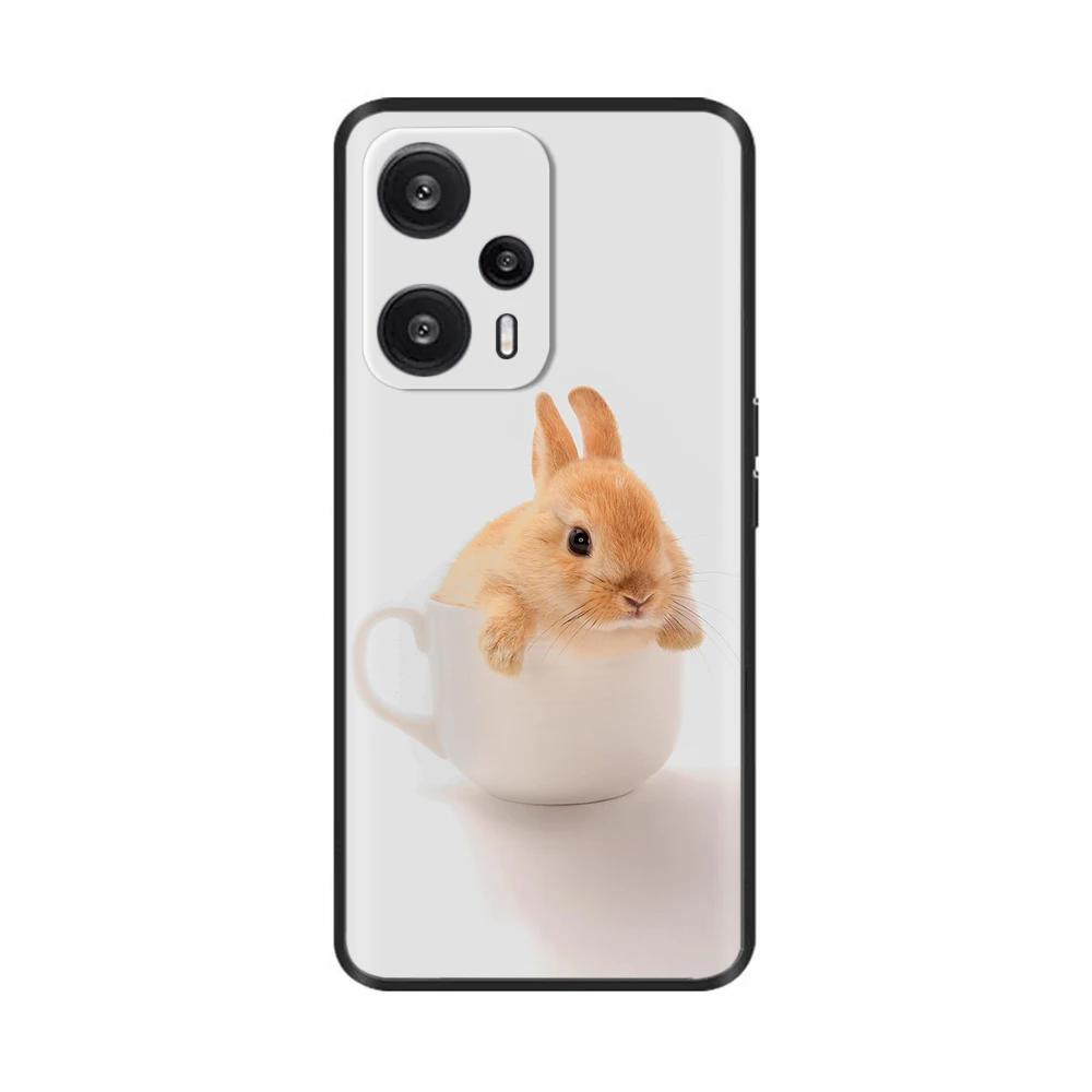 Black Silicone Case For Xiaomi Poco F5 Case For Poco F5 Pro Printed Phone Cover for Xiaomi Poco F5 5G PocoF5 Shockproof Shell