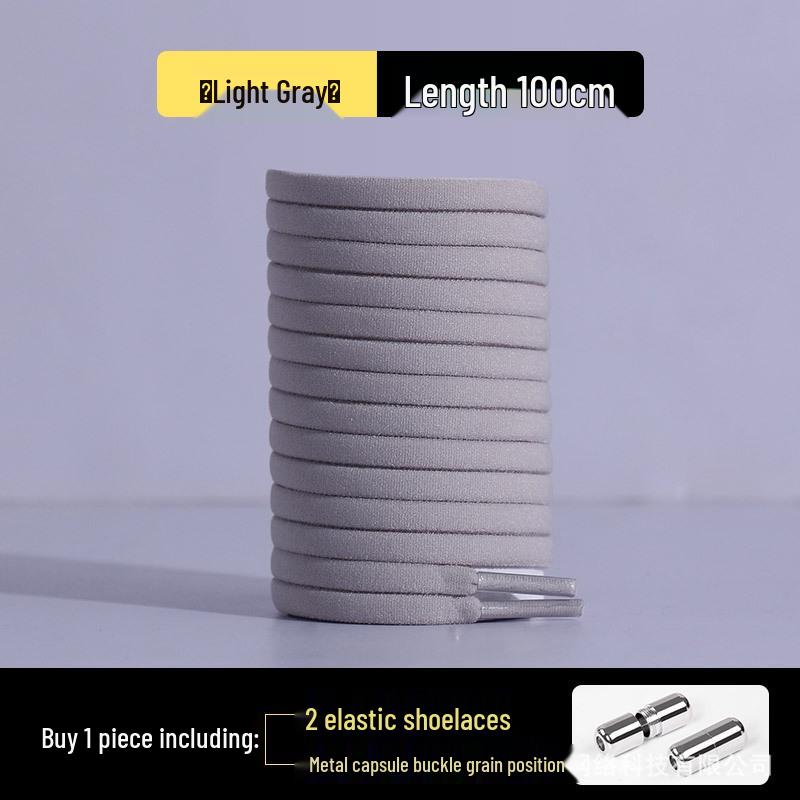 Elastic No-Tie Half-Round Shoelaces for Kids & Adults - Black & White