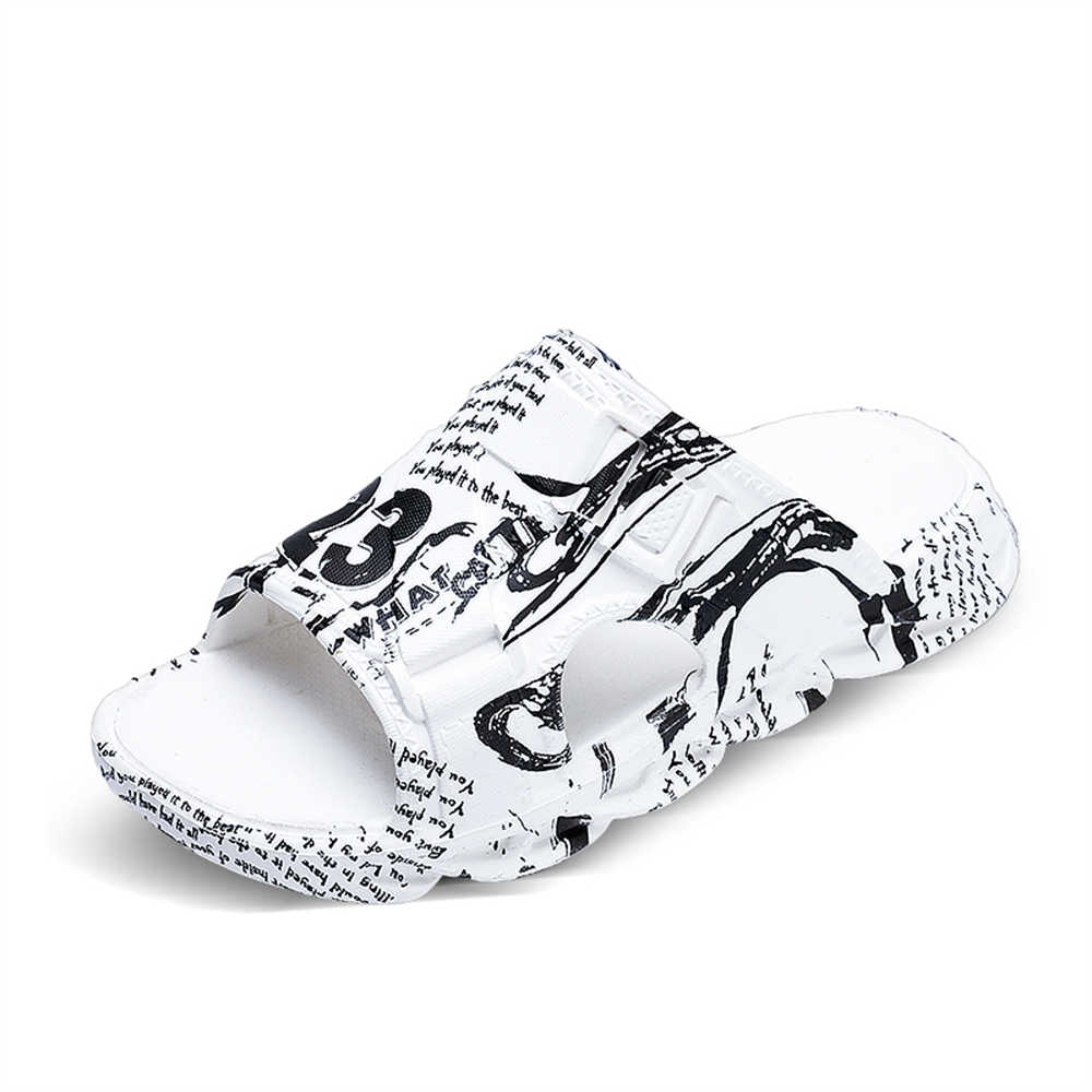 Fashion EVA Graffiti Sea Sandals Blue Slippers Autumn Shoes Men Sneakers Sport Pas Cher Team Luxe Due To Exercise Real Shows