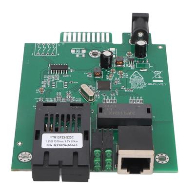 Fiber Transceiver 1000Mbps 1310nm Dual Fiber Single Mode Up To 20km RJ45 Port Ethernet Fiber Transceiver with LED