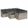 VidaXL Garden Lounge Set 9 Pcs with Light Grey Cushions Wicker 3326133