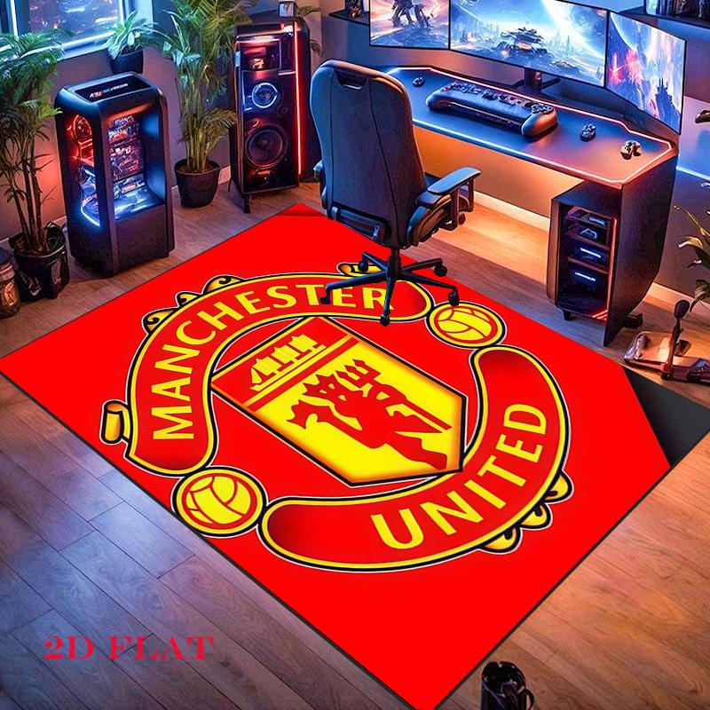 Man Utd Carpet Rug for Living Room Bedroom Home Sofa Decoration,Kids Play Nonslip Floor Mat