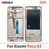Metall-Mittelrahmen für Xiaomi Poco X3 NFC Globale Version Rückseitige Akkuabdeckung Gehäuse-Mittelrahmen Blendenplatte Reparatur