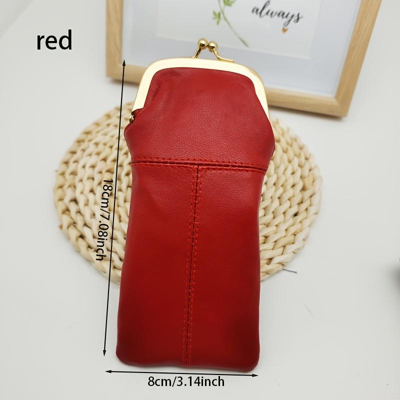 Unisex Faux Leather Eyeglasses Case | Modern Style with Snap Closure, Fashionable and Practical Storage Bag