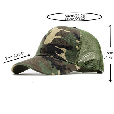 Men And Women Summer Baseball Cap Adult Mesh Cap Camouflage Mesh Cap Outdoor Sunscreen Sun Hat