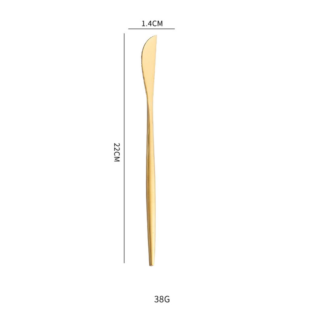 Vaisselle Couverts en Acier Inoxydable Doré Argenté Brillant Cuillère à Café Vaisselle Dîner Fourchette Couteau Vaisselle Cuisine Couverts