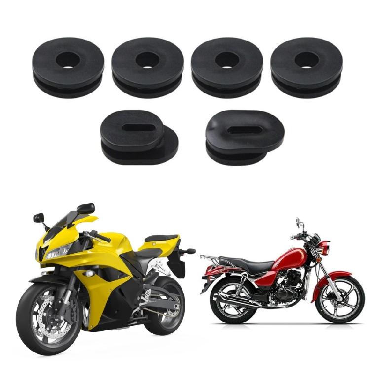 6Pcs/12pcs Gasket Motorcycle Fairing Side Cover Grommets for GS125 Replacement Side Panel Fairing Washer Spacer Black
