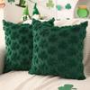 Soft Plush Throw Pillowcase Green Shamrock Sofa Cushion Covers Pillow Cover  for St Patricks Day
