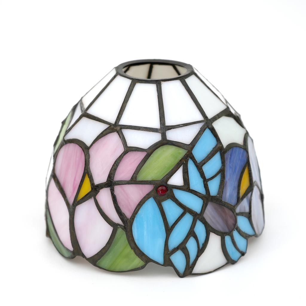 Glas-Fächerlampe im mediterranen Stil, Wandlampe, Kronleuchter-Ersatzlampenschirm 6 Zoll Buntglas einzelner Lampenschirm