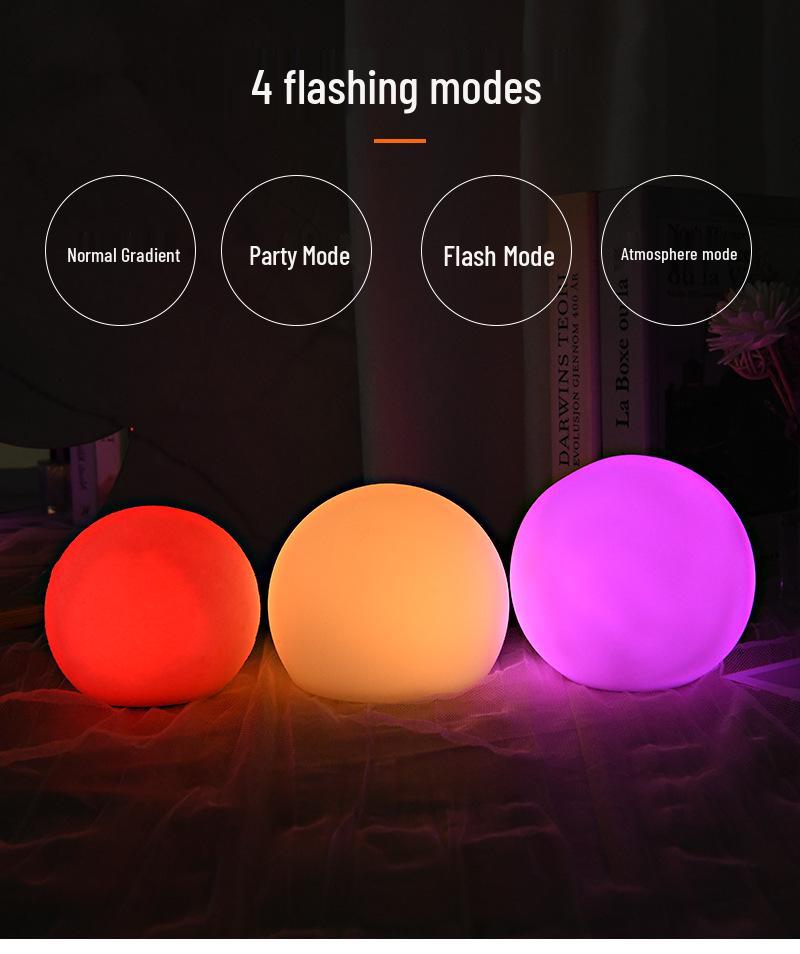 Remote-Control Seven-Color LED Night Light Sphere for Holiday Home Décor