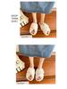 Pantofole da donna in cotone peluche incrociate a punta aperta Autunno/Inverno 2022