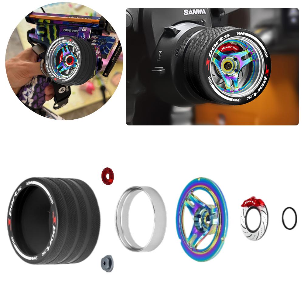 

Aluminum RC Hand Wheel Remote Control Steering Wheel for FLYSKY NB4 Series RC Remote Control for WFLY X9 Series RC Transmitter срібний