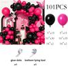 134pcs Pink Balloons Arch Kit Hot Red Rose Gold Balloon Garland Girl Princess Theme Birthday Party Baby Shower Decoration Globos