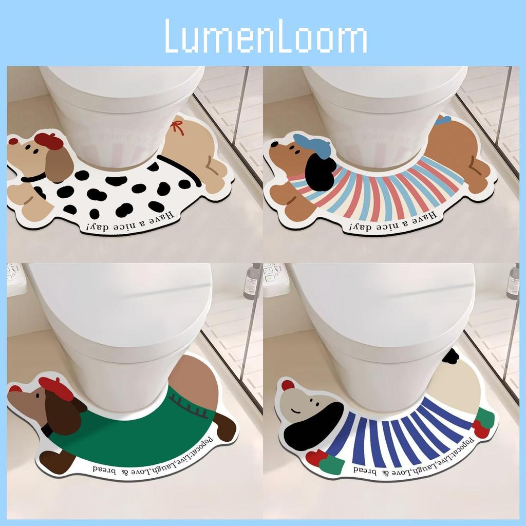 Dachshund Cute Diatom Mud Floor Mat Cover Polyester Material Living Bedroom Room