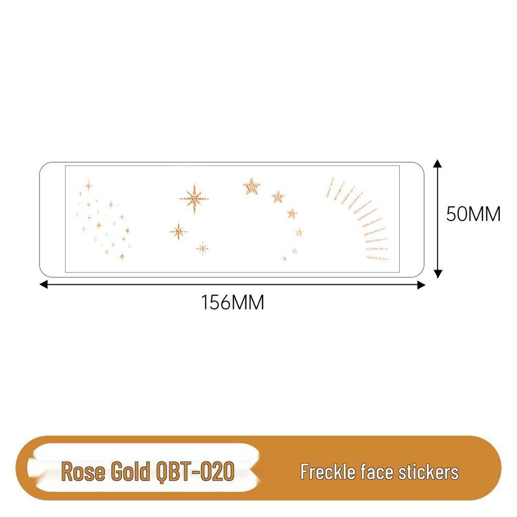 Rose Gold Waterproof Freckle Tattoo Stickers - Stylish and Sweatproof for a Beautiful Look