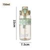 Water bottle High value outdoor sports kettle Large capacity straw cup Portable portable plastic cup Double drinking cup logo