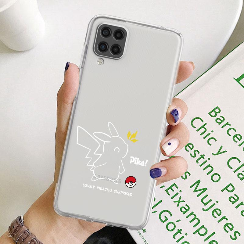 Husă transparentă pentru Samsung Galaxy A52 A12 A51 A32 A21s A71 A32 A22 50 A70 A31 A72 5G Husă de telefon Anime Japonez Pokemon Coque Capa