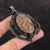 Birds Eye Jasper Gemstone Pendant Copper Wire Wrapped Pendant Amazing Pendant Copper Jewelry Handmade Pendant Wire Wrap Jewelry Gift For Her