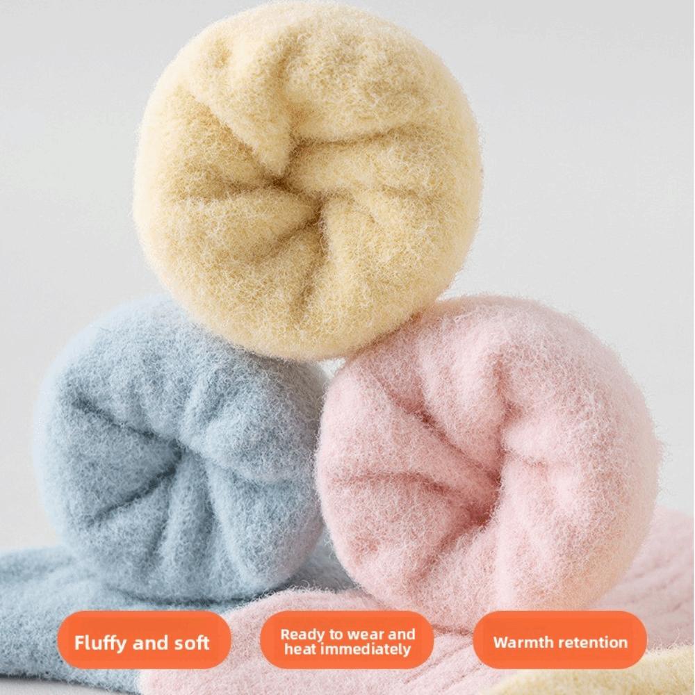 Velvet Terry Infant Floor Socks Solid Color Knitted Socks New Plush Baby Socks  for Newborns