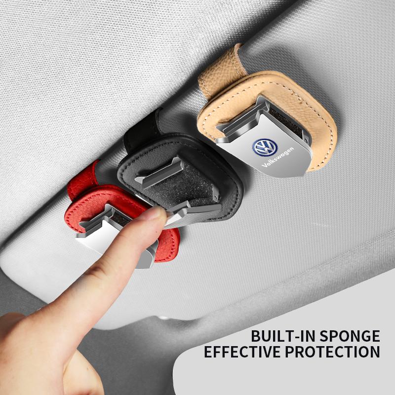 Bil Solskjerm Brilleboks Solbrilleklemme Kort Billett Holder Stativ For Volkswagen Golf-6 7 4 5 POLO Passat B5 B6 B7 T4 T5 Tiguan Jetta Gol
