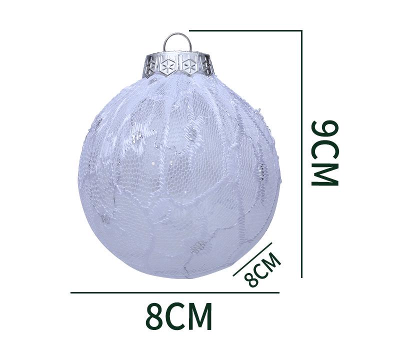 8CM Transparent Christmas Ball Set - New Style Christmas Tree Ornaments & Scene Decorations