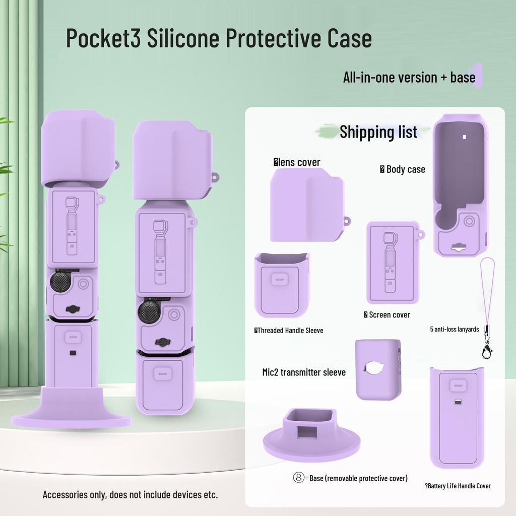 DJI Osmo Pocket 3 Silicone Protective Case for Gimbal and Camera Lens