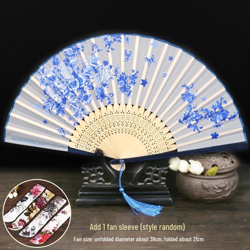 Ancient Chinese Hanfu Folding Fan - Classical Dance & Summer Accessory for Women